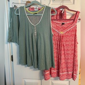 Two shorts/tank pajama sets